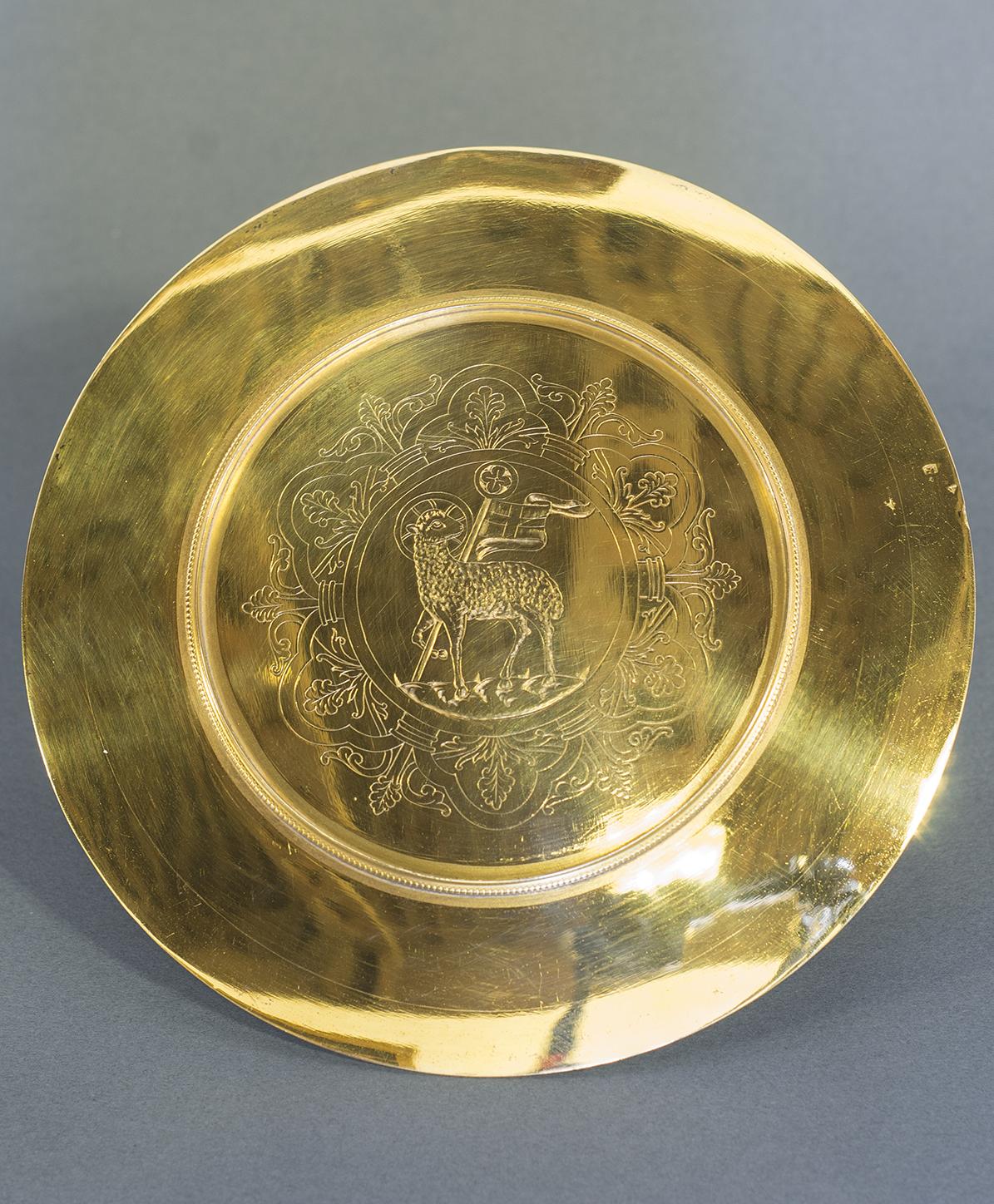 Patena con el Cordero Místico