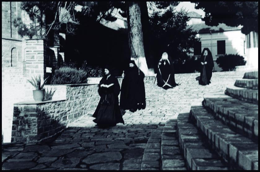 Salida de oficio religioso. Monasterio de Xenophontos. Monte Athos