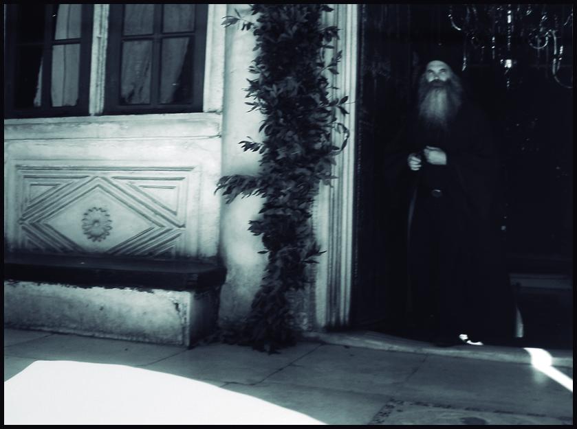 Salida del Oficio. Katholikon del Monasterio de Vatopediu. Viaje al Monte Athos 